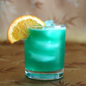 Blue Curaçao Drink with Triple Sec and Tequila