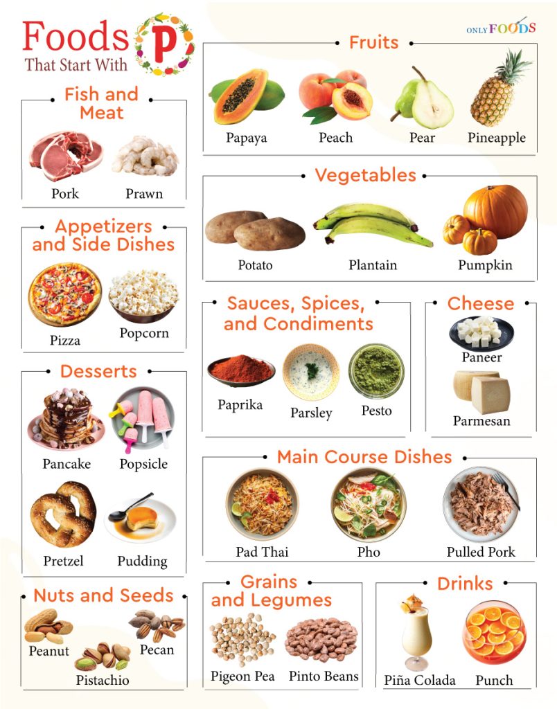 Foods That Start With P
