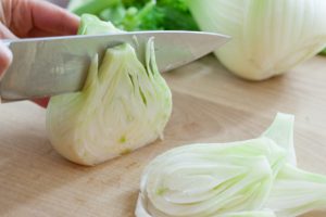 Slicing Fennel Bulb