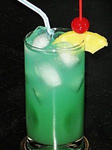Tequila and Blue Curaçao-Liqueur Drink